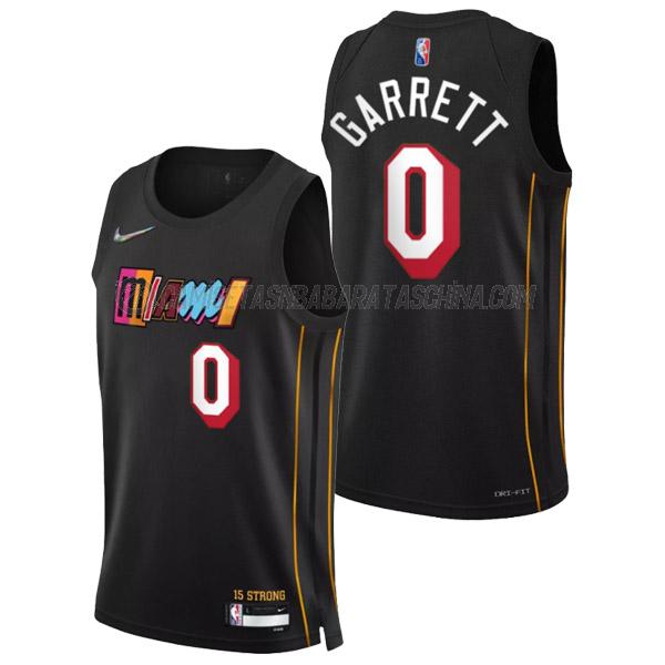 camiseta marcus garrett miami heat de 0 hombre city edition 2022 negro