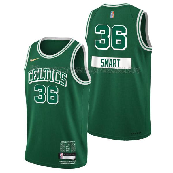 camiseta marcus smart boston celtics de 36 hombre city edition 2022 verde