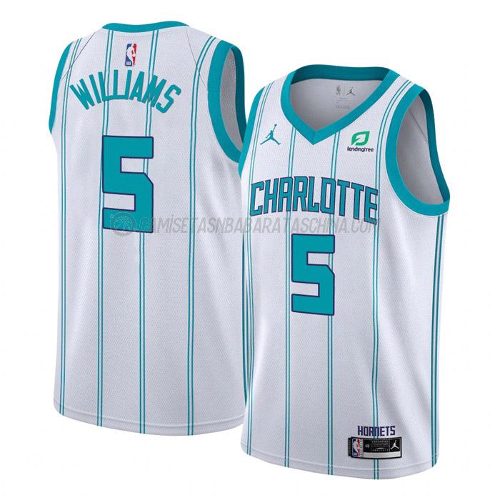 camiseta mark williams charlotte hornets de 5 hombre association edition 2023 blanco