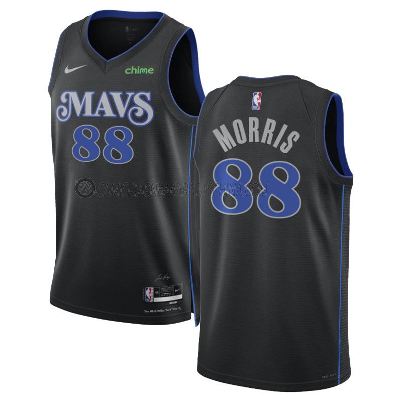 camiseta markieff morris dallas mavericks de 88 hombre city edition 2023-24 negro