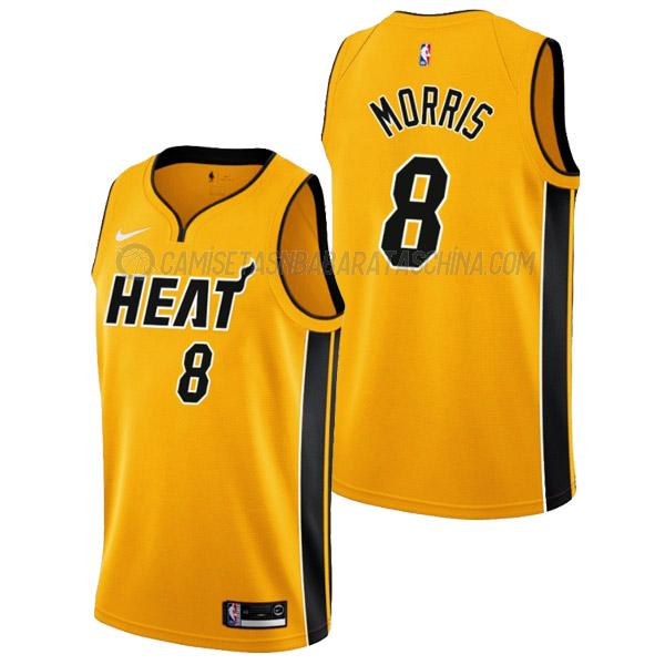 camiseta markieff morris miami heat de 8 hombre earned edition 2022 amarillo