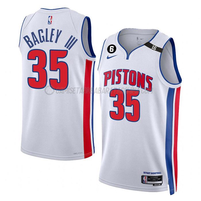 camiseta marvin bagley iii detroit pistons de 35 hombre association edition 2023 blanco