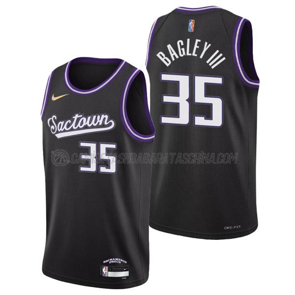 camiseta marvin bagley iii sacramento kings de 35 hombre city edition 2022 negro