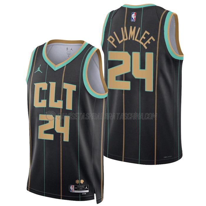 camiseta mason plumlee charlotte hornets de 24 hombre city edition 2023 negro