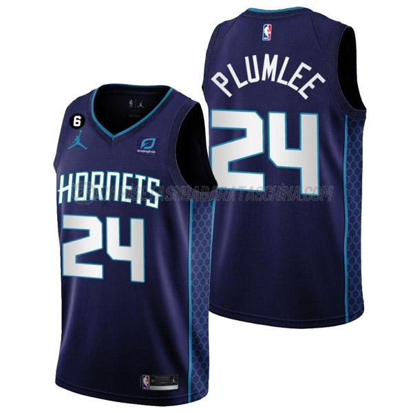 camiseta mason plumlee charlotte hornets de 24 hombre statement edition 2023 púrpura