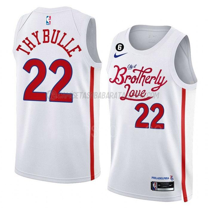 camiseta matisse thybulle philadelphia 76ers de 22 hombre city edition 2023 blanco