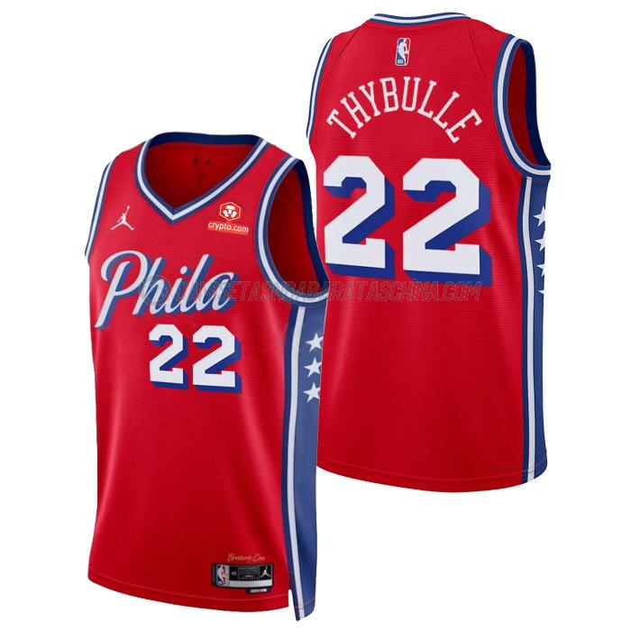 camiseta matisse thybulle philadelphia 76ers de 22 hombre statement edition 2023 rojo