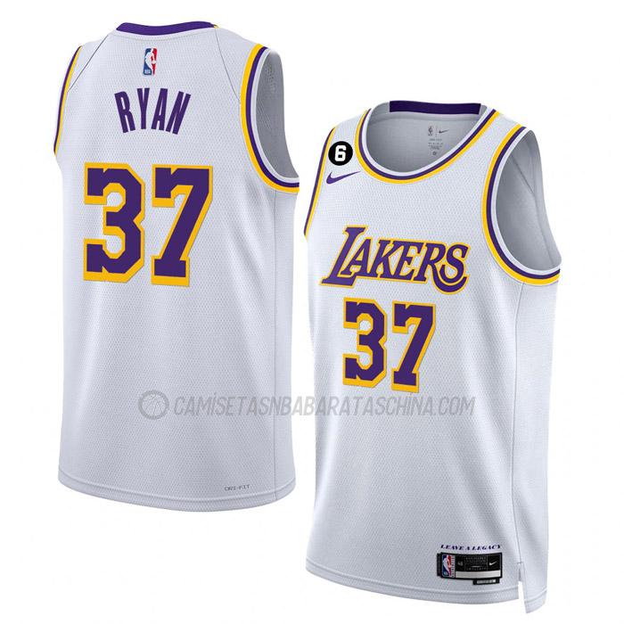 camiseta matt ryan los angeles lakers de 37 hombre association edition 2023 blanco