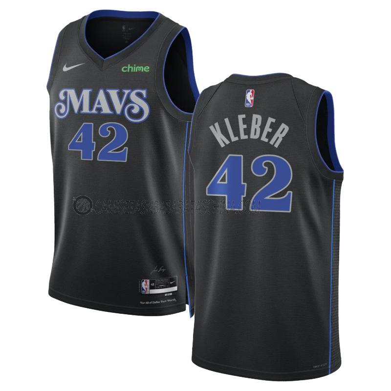 camiseta maxi kleber dallas mavericks de 42 hombre city edition 2023-24 negro