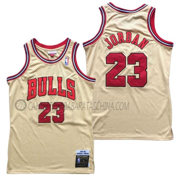 camiseta michael jordan chicago bulls de 23 hombre 23210b32 amarillo