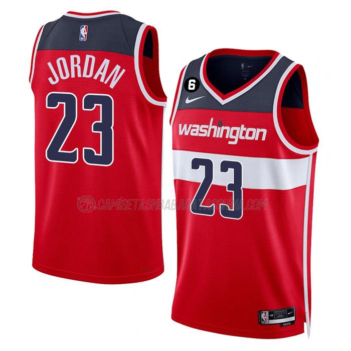 camiseta michael jordan washington wizards de 23 hombre icon edition 2023 rojo