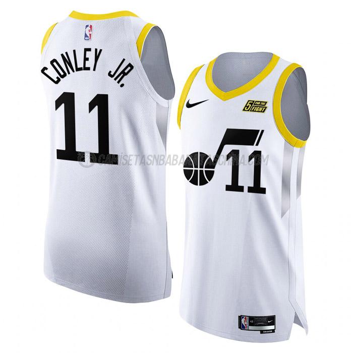 camiseta mike conley jr utah jazz de 11 hombre association edition 2023 blanco