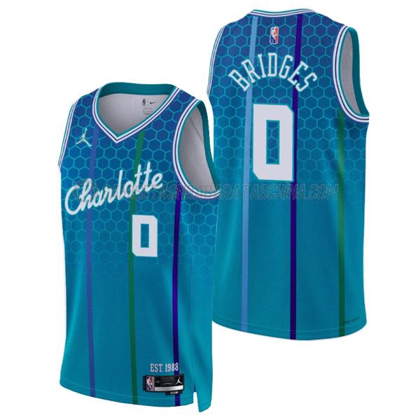 camiseta miles bridges charlotte hornets de 0 hombre city edition 2022 verde