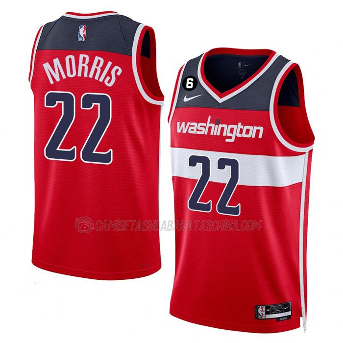 camiseta monte morris washington wizards de 22 hombre icon edition 2023 rojo