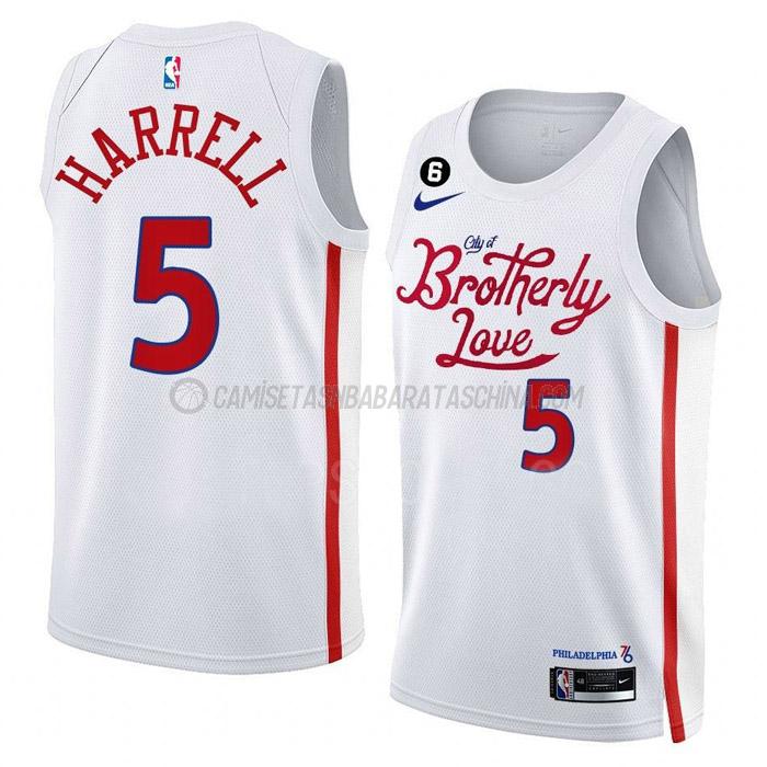 camiseta montrezl harrell philadelphia 76ers de 5 hombre city edition 2023 blanco