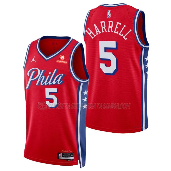 camiseta montrezl harrell philadelphia 76ers de 5 hombre statement edition 2023 rojo