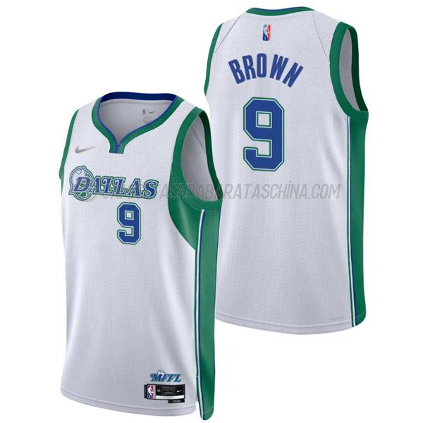 camiseta moses brown dallas mavericks de 9 hombre city edition 2022 blanco