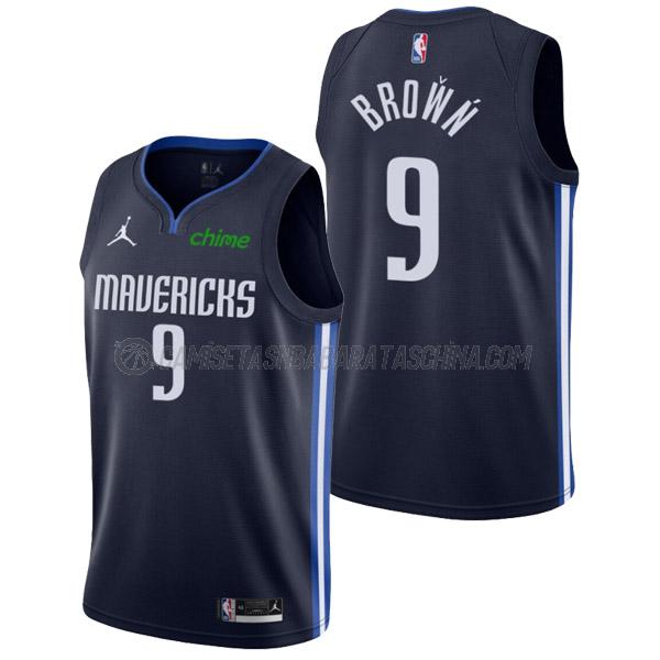 camiseta moses brown dallas mavericks de 9 hombre statement edition 2022 azul marino