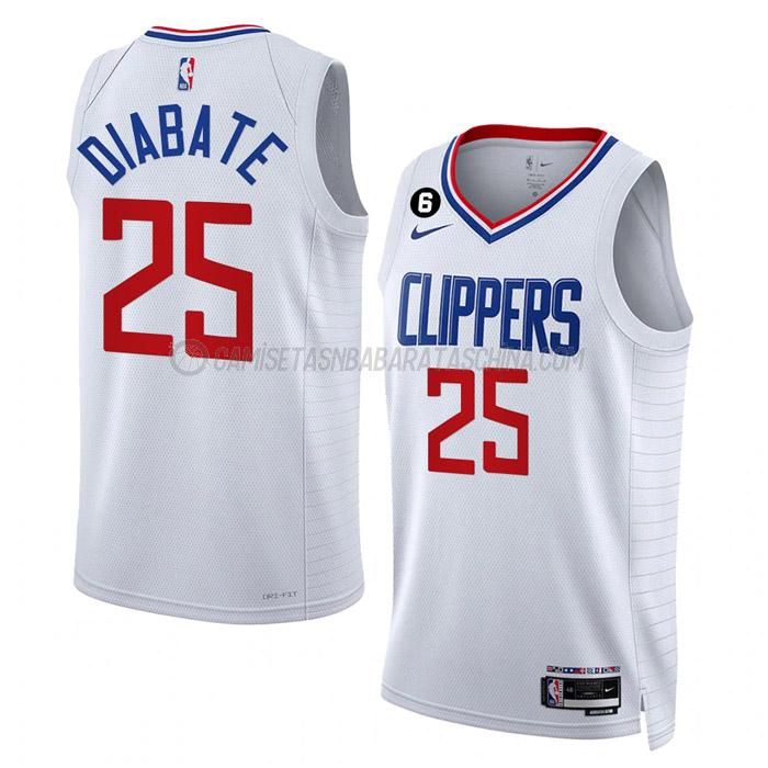 camiseta moussa diabate los angeles clippers de 25 hombre association edition 2023 blanco