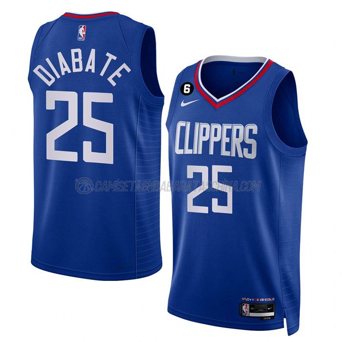 camiseta moussa diabate los angeles clippers de 25 hombre icon edition 2023 azul