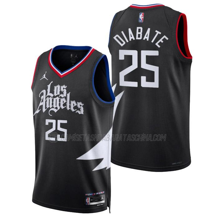 camiseta moussa diabate los angeles clippers de 25 hombre statement edition 2023 negro