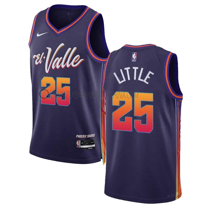 camiseta nassir little phoenix suns de 25 hombre city edition 2023-24 p煤rpura