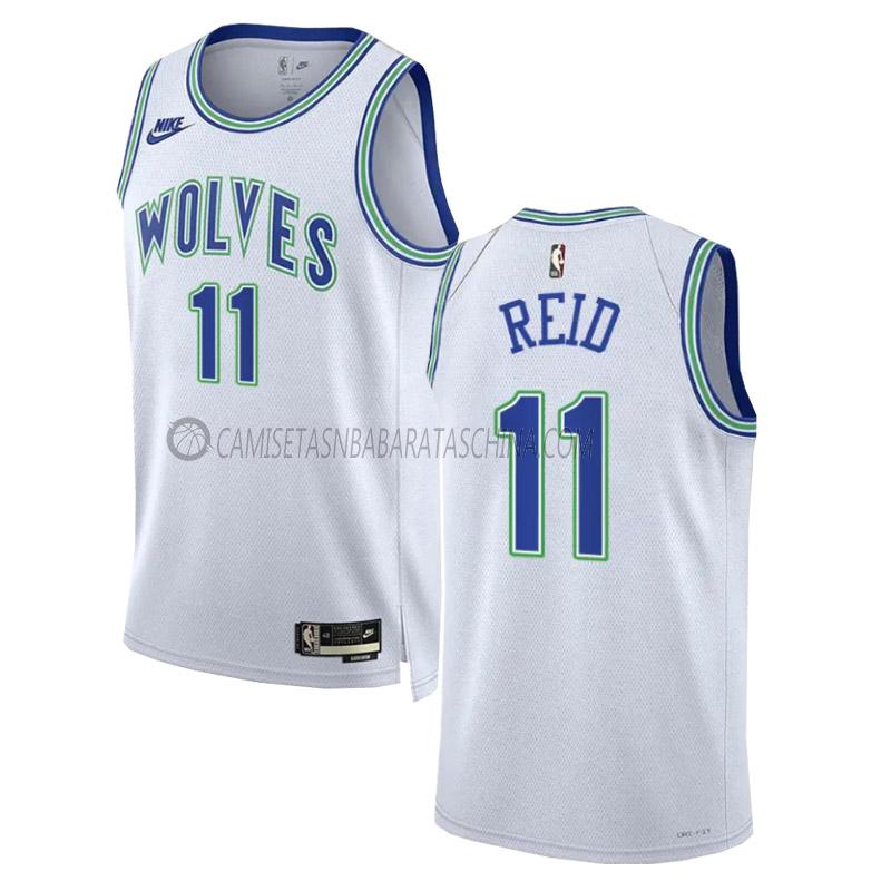 camiseta naz reid minnesota timberwolves de 11 hombre classic edition 2023-24 blanco