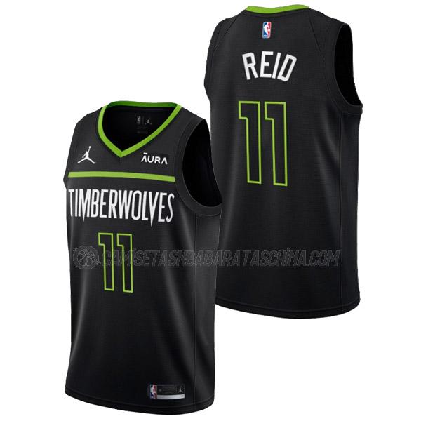 camiseta naz reid minnesota timberwolves de 11 hombre statement edition 2023 negro