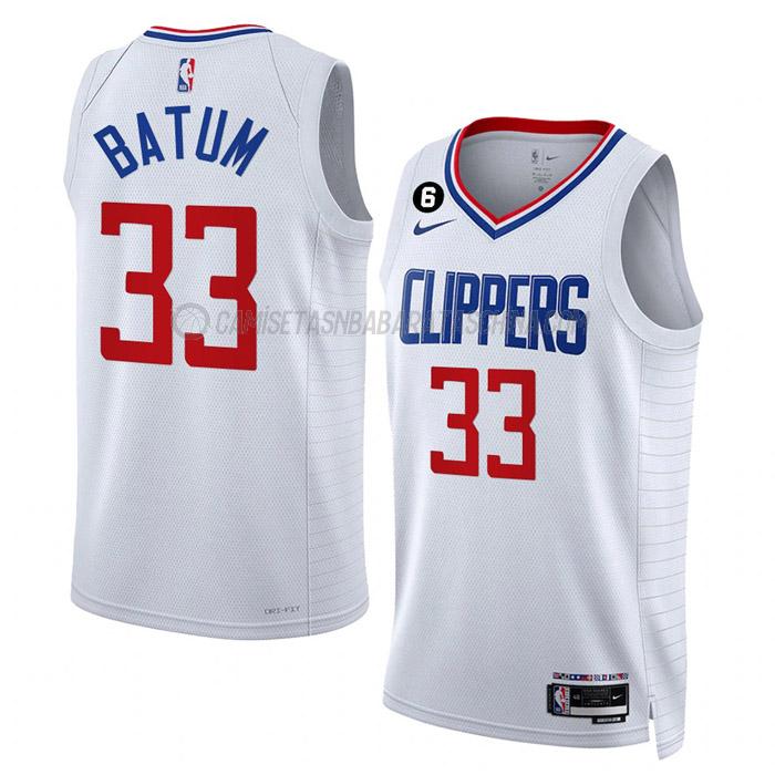 camiseta nicolas batum los angeles clippers de 33 hombre association edition 2023 blanco