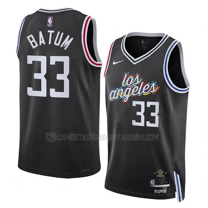 camiseta nicolas batum los angeles clippers de 33 hombre city edition 2023 negro