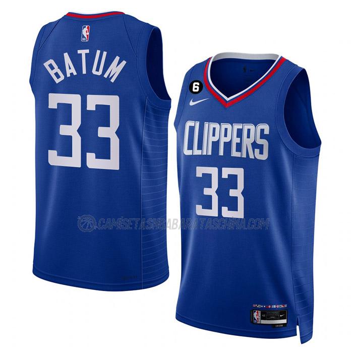 camiseta nicolas batum los angeles clippers de 33 hombre icon edition 2023 azul