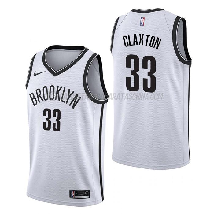 camiseta nicolas claxton brooklyn nets de 33 hombre association edition 2023 blanco