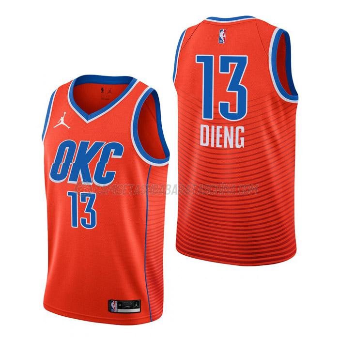 camiseta ousmane dieng oklahoma city thunder de 13 hombre statement edition 2023 naranja