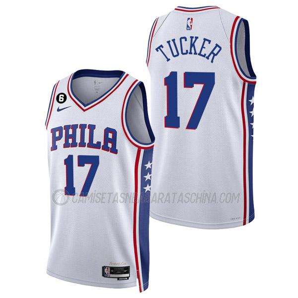 camiseta p.j. tucker philadelphia 76ers de 17 hombre association edition 2023 blanco