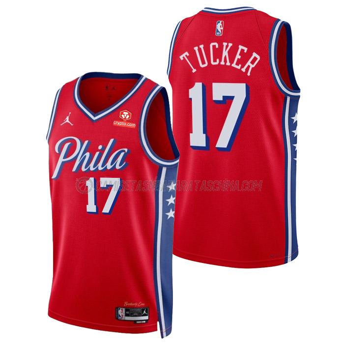 camiseta p.j. tucker philadelphia 76ers de 17 hombre statement edition 2023 rojo