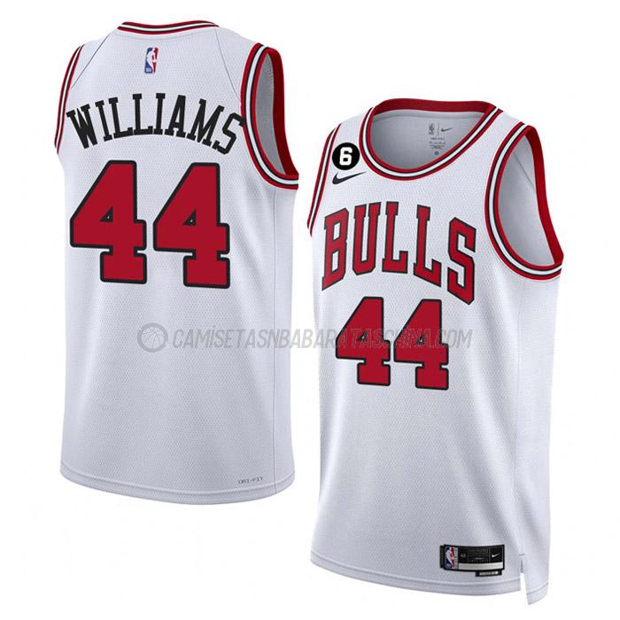 camiseta patrick williams chicago bulls de 44 hombre association edition 2023 blanco