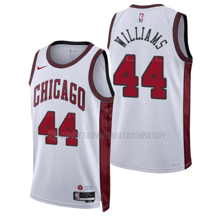 camiseta patrick williams chicago bulls de 44 hombre city edition 2023 blanco