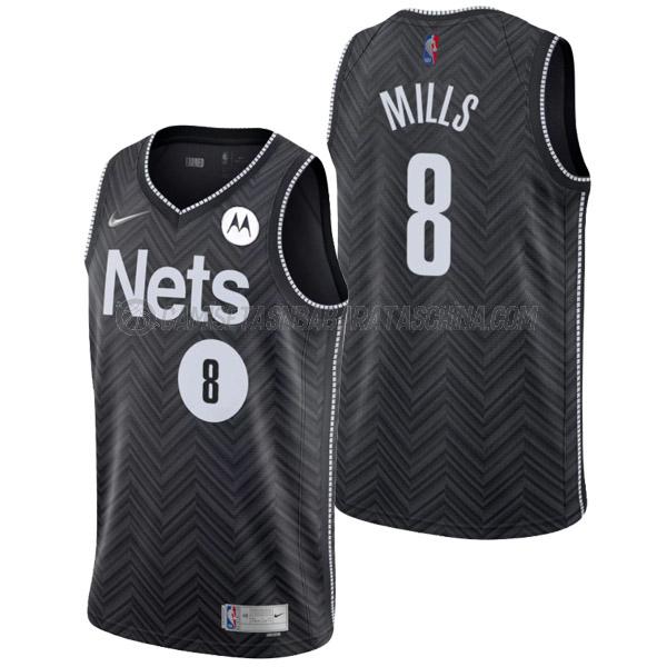 camiseta patty mills brooklyn nets de 8 hombre earned edition 2022 negro