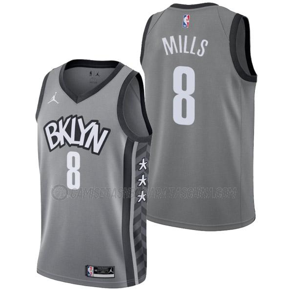 camiseta patty mills brooklyn nets de 8 hombre statement edition 2022 gris