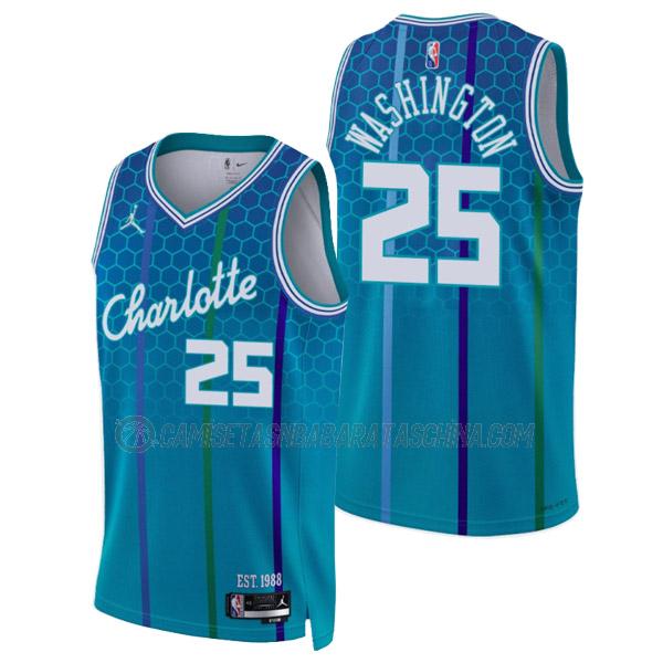 camiseta pj washington charlotte hornets de 25 hombre city edition 2022 verde