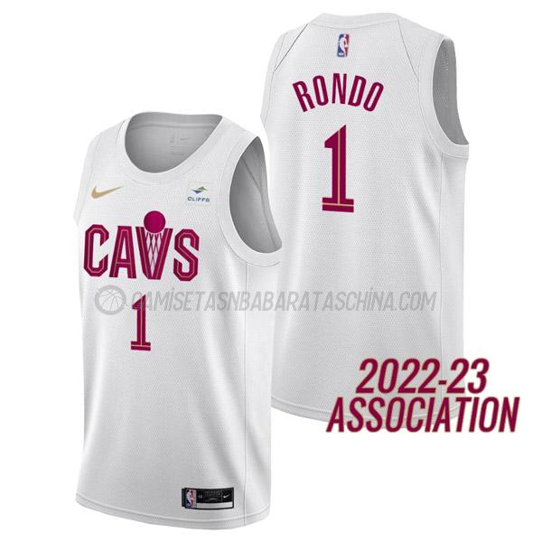 camiseta rajon rondo cleveland cavaliers de 1 hombre association edition 2023 blanco