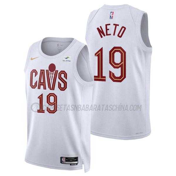 camiseta raul neto cleveland cavaliers de 19 hombre association edition 2023 blanco