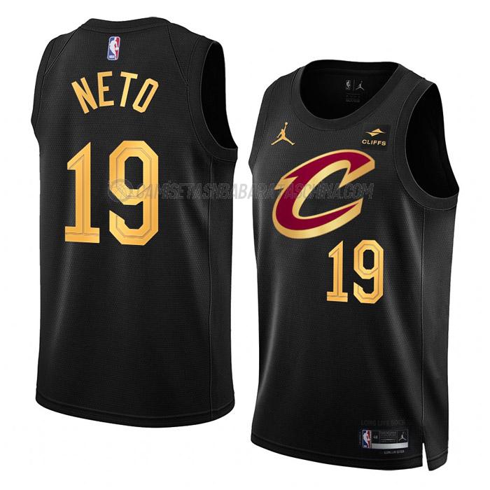 camiseta raul neto cleveland cavaliers de 19 hombre statement edition 2023 negro