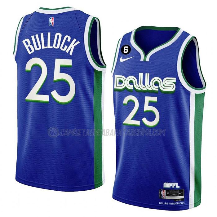 camiseta reggie bullock dallas mavericks de 25 hombre city edition 2023 azul