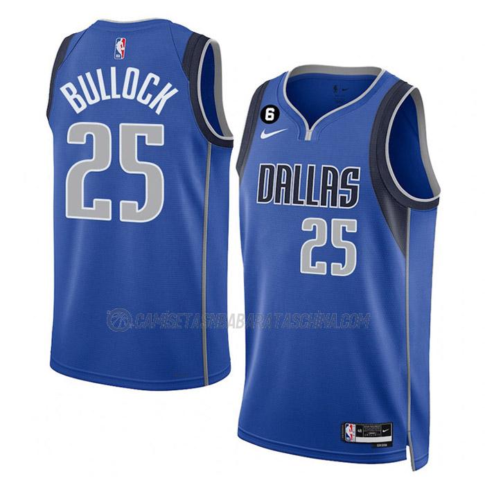 camiseta reggie bullock dallas mavericks de 25 hombre icon edition 2023 azul