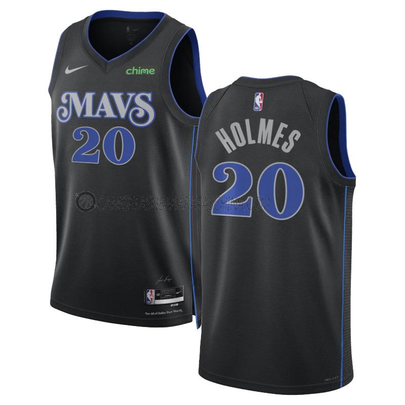 camiseta richaun holmes dallas mavericks de 20 hombre city edition 2023-24 negro