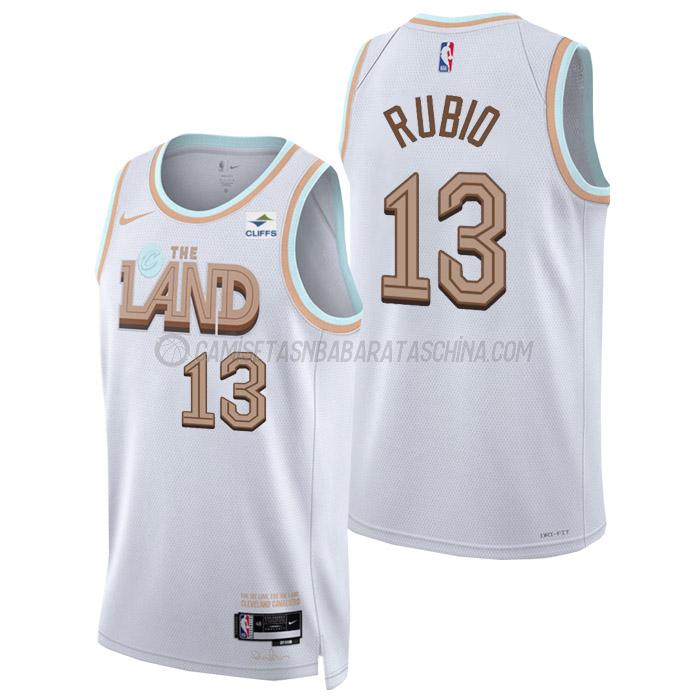 camiseta ricky rubio cleveland cavaliers de 13 hombre city edition 2023 blanco