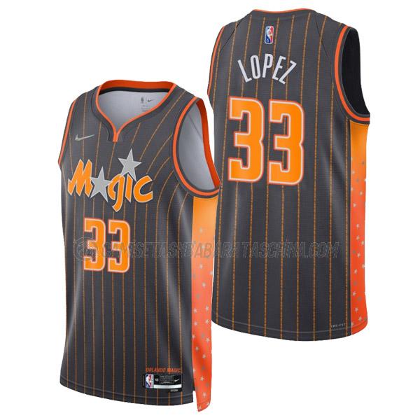 camiseta robin lopez orlando magic de 33 hombre city edition 2022 negro