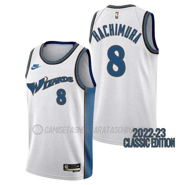 camiseta rui hachimura washington wizards de 8 hombre classic edition 2023 blanco