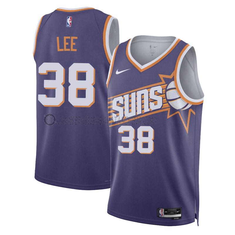 camiseta saben lee phoenix suns de 38 hombre icon edition 2023-24 púrpura